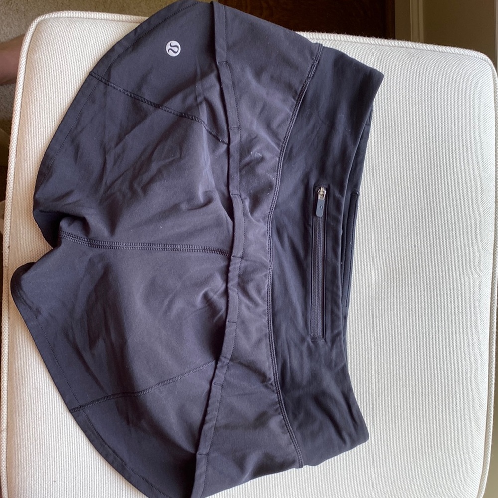 Black lululemon speed up shorts size 4.
